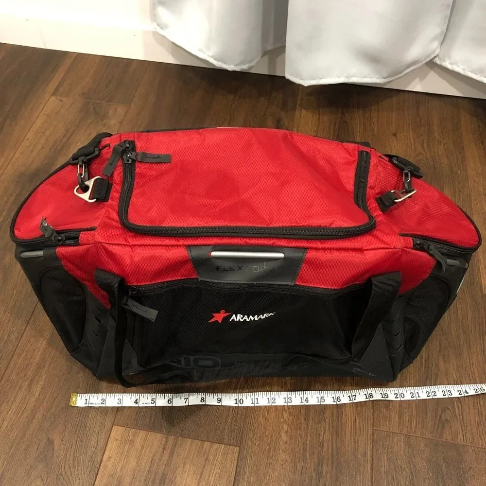 OGIO Athletics Travel Red Black Duffle Bag Flex Form Performance Equipment 50L